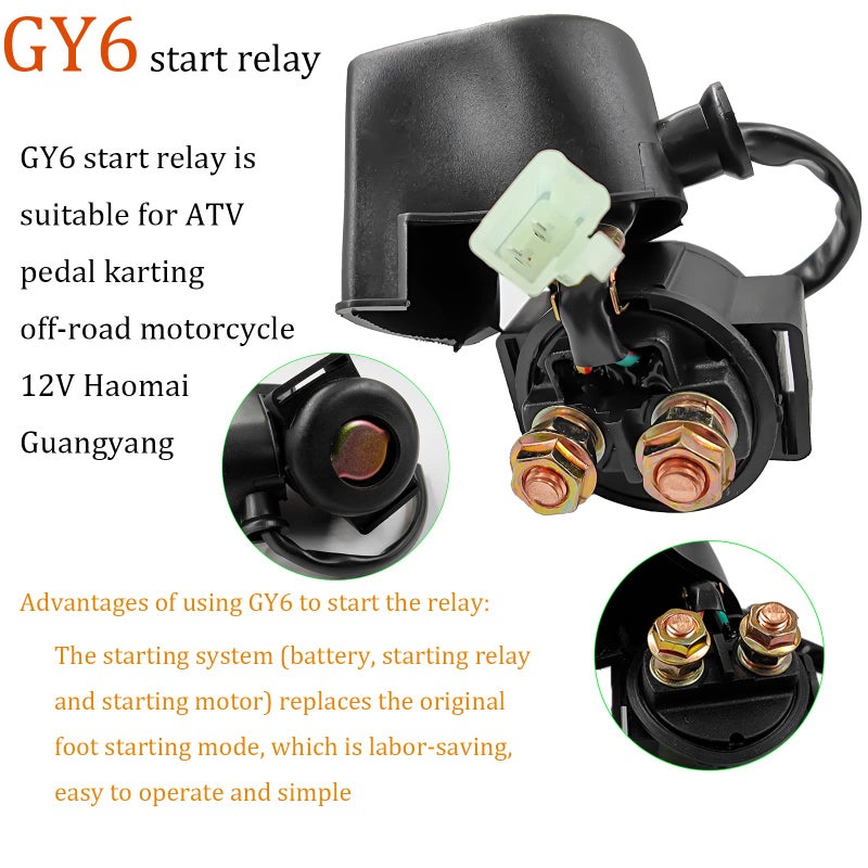 GY6 كاتب الملف اللولبي ATV ملف الإشعال 6 دبوس CDI صندوق DC 4 دبوس المعدل شرارة التوصيل مجموعة لتاو تاو 50cc 70cc 90cc 110cc 125cc 150cc الدراجة ATV سكوتر حفرة الدراجة الذهاب كارت - Image 3